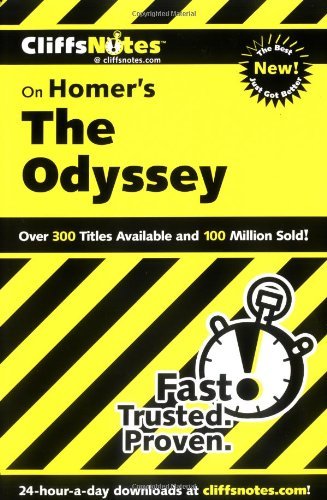 Cliffs Notes on Homer's The Odyssey book cover