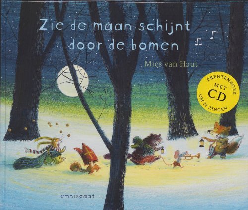 Zie de maan schijnt door de bomen