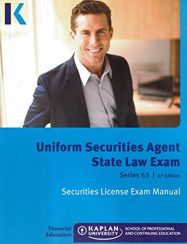 Kaplan Series 63 Securities License Exam Manual and SecuritiesPro QBank, Uniform Securities Agent State Law Exam 6th edition 2014 by Kaplan