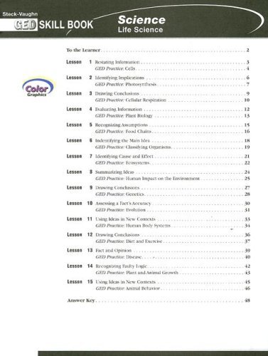 GED Skill Books: Workbook Science: Life Science by Steck-Vaughn | Goodreads