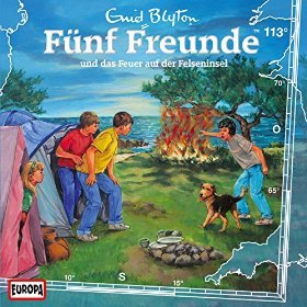 Fünf Freunde und das Feuer auf der Felseninsel book cover