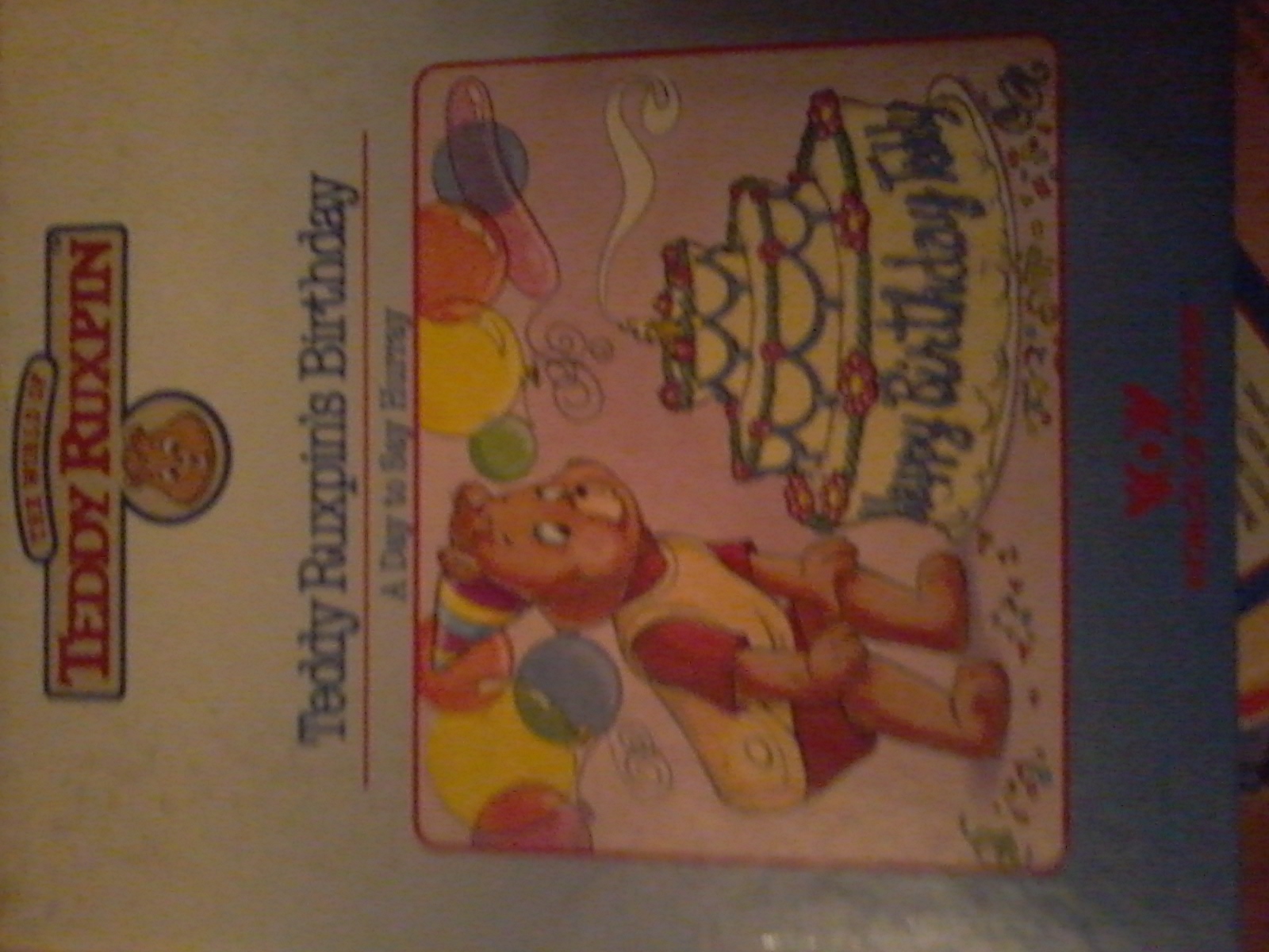 teddy ruxpin's birthday book cover