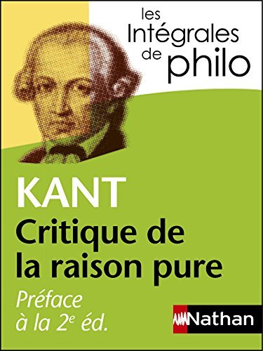Préface à la 2e édition de la critique de la raison pure - Kant - Intégrales de philo (INTEGRALES t. 9) book cover