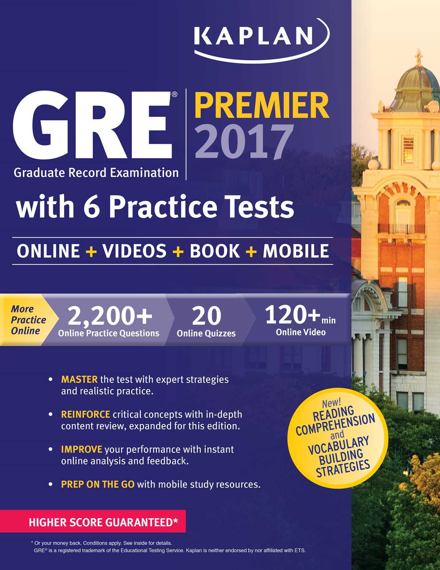 GRE Premier 2017 with 6 Practice Tests: Online + Book + Videos + Mobile ...