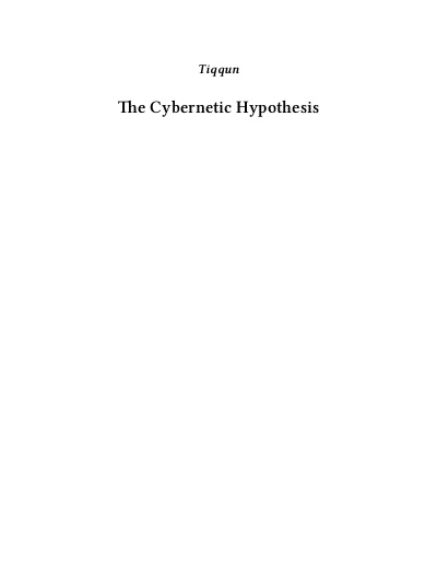 The Cybernetic Hypothesis