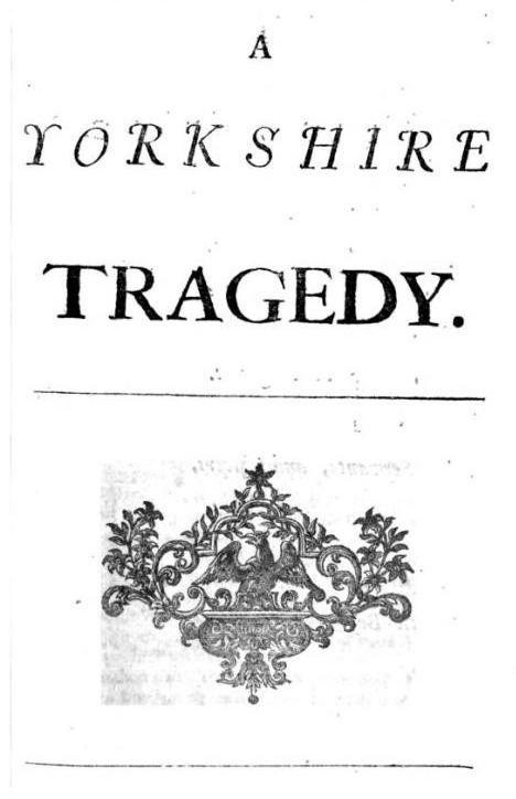 A Yorkshire Tragedy book cover