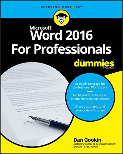 Word 2016 for Professionals book cover