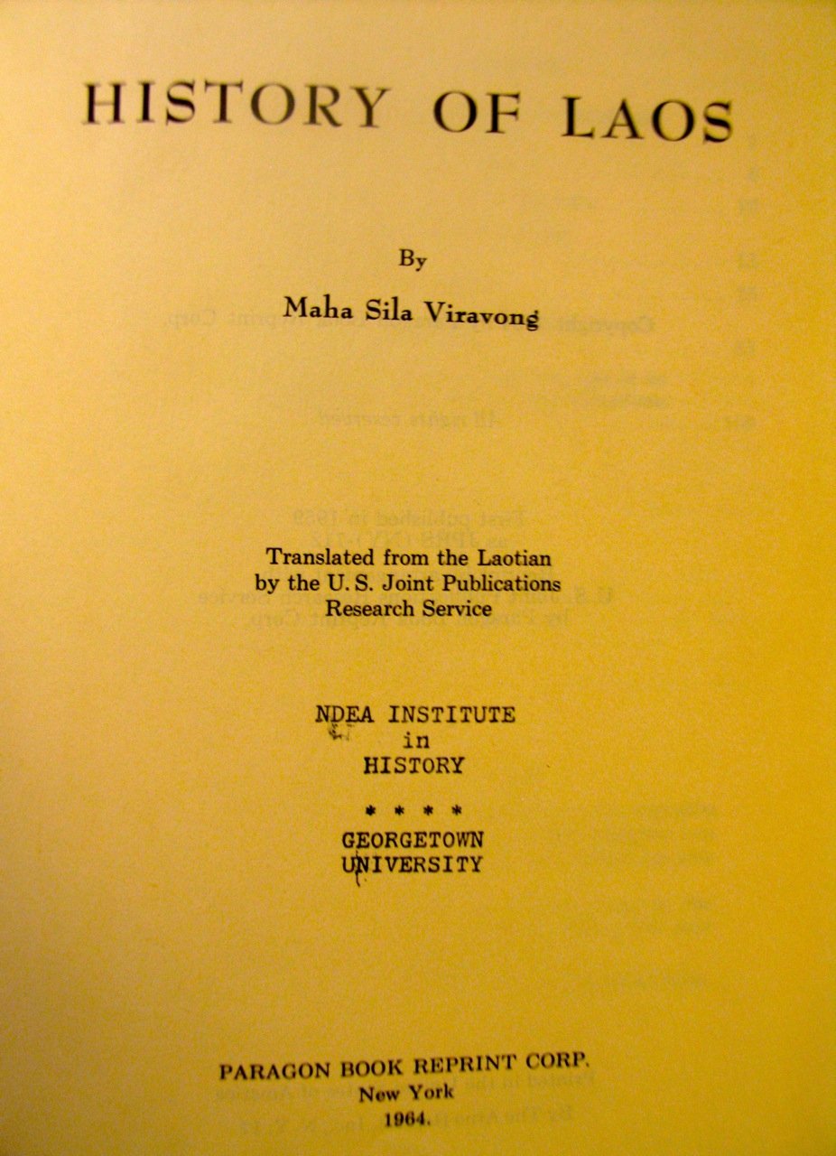 History of Laos by Maha Sila Viravong Goodreads