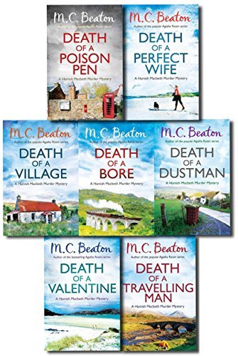 Hamish Macbeth Murder Mystery Series Collection By M.C. Beaton 7 Books Set book cover