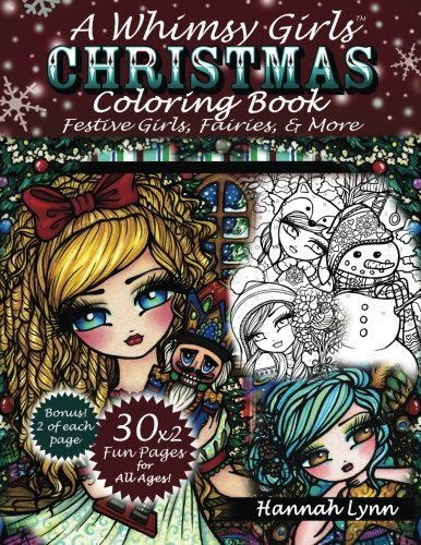 A Whimsy Girls Christmas Coloring Book book cover