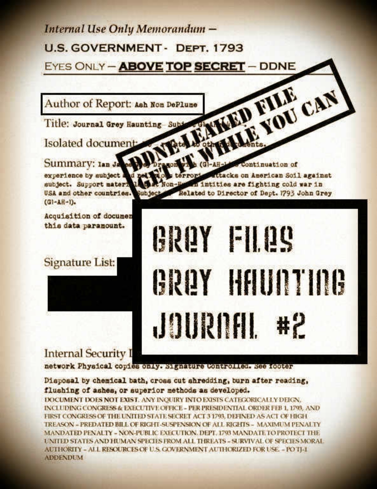 Grey Files The Grey Files Grey Haunting Journal #2. by Ash Nom DePlume | Goodreads