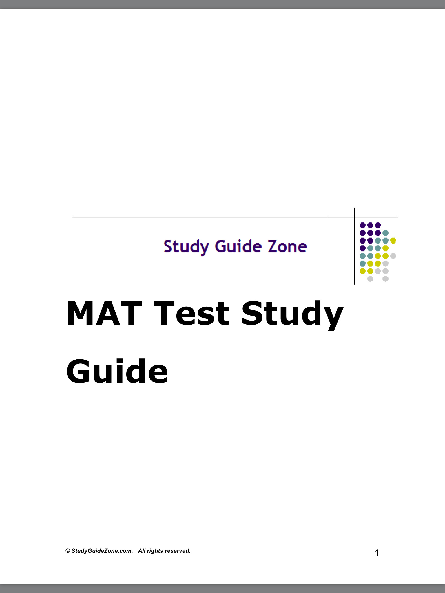 MAT Test Study Guide by Study Guide Zone Goodreads