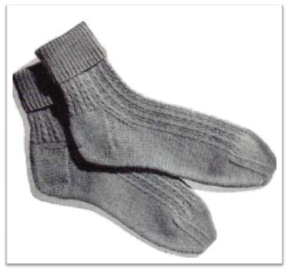 Twisting Rib Sock Pattern #1688 TWISTED-RIB SOCKS VINTAGE KNITTING PATTERN by Princess of ...