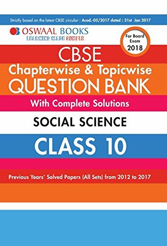 Oswaal CBSE Chapterwise/Topicwise Question Bank For Class 10 Social ...