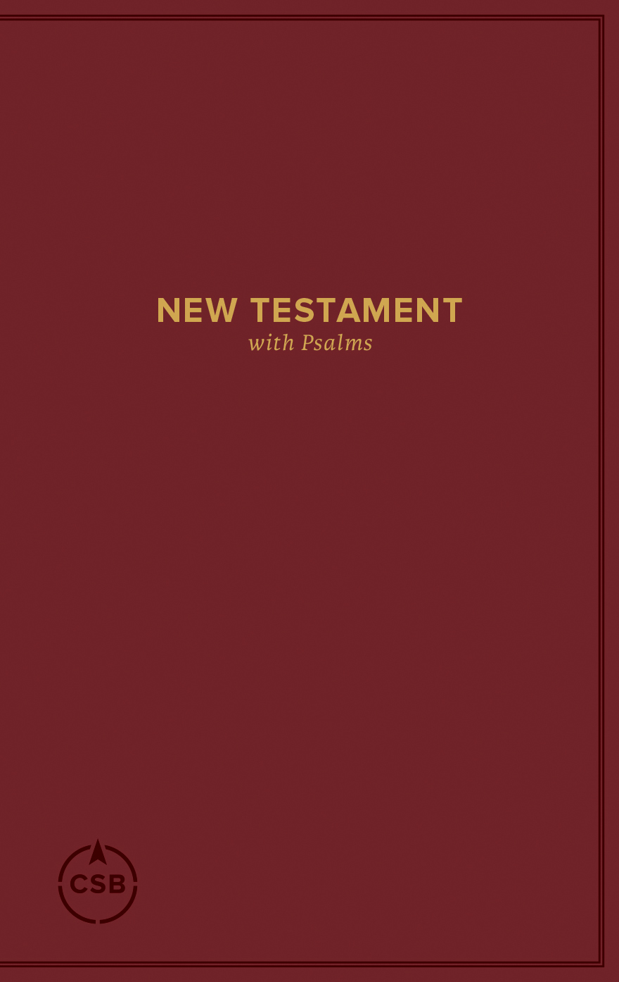 CSB Pocket New Testament with Psalms, Burgundy Trade Paper, Red Letter