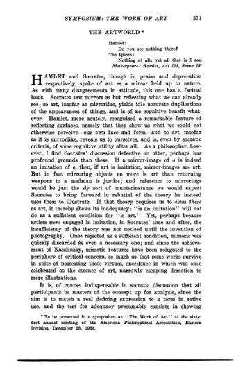 The Artworld book cover