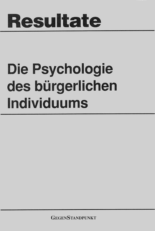 Die Psychologie des bürgerlichen Individuums