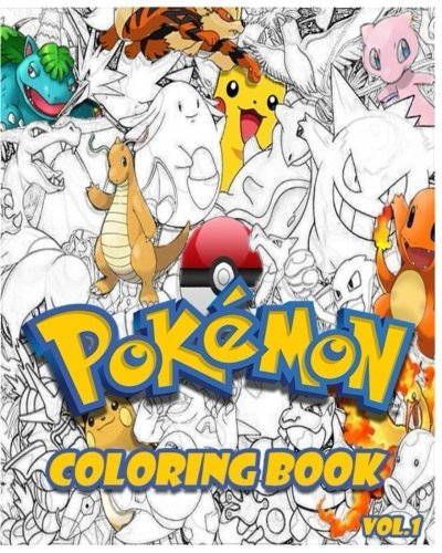 Pokemon Coloring Books: Coloring Book Vol.1: Stress Relieving Coloring ...