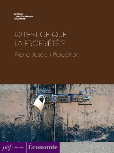 Qu'est-ce que la propriété ? book cover