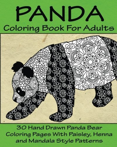 Panda Coloring Book For Adults: 30 Hand Drawn Panda Bear Coloring Pages ...