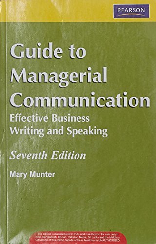 Guide to Managerial Communication by Mary Munter | Goodreads