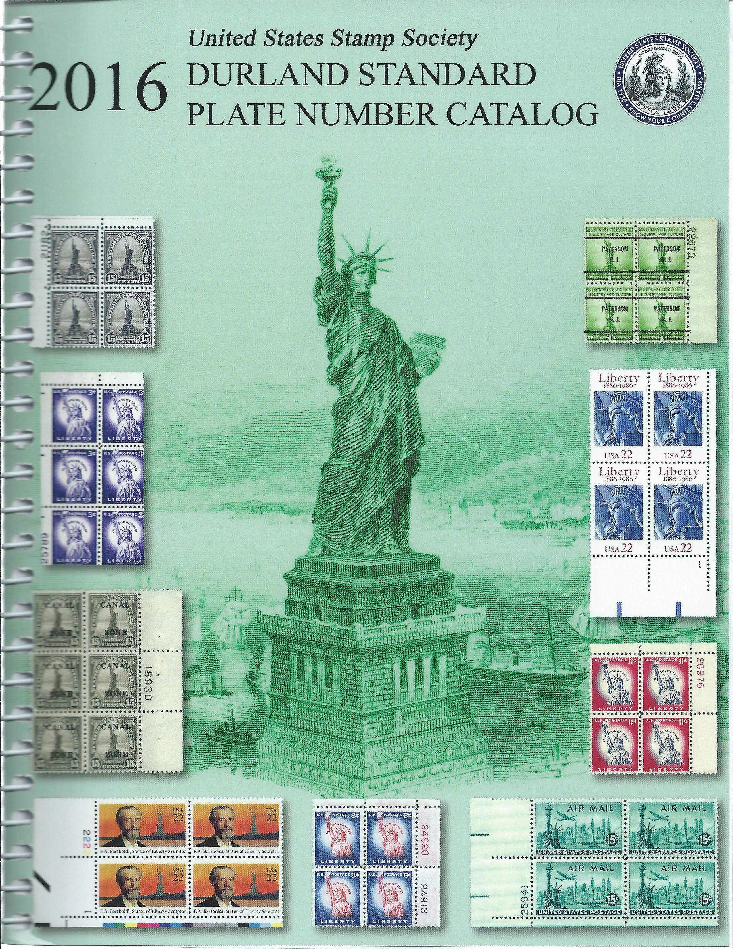 Durland Standard Plate Number Catalog, 2016 Edition by Kim Johnson