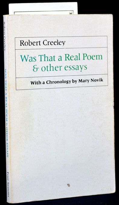 Was That a Real Poem and Other Essays by Robert Creeley | Goodreads