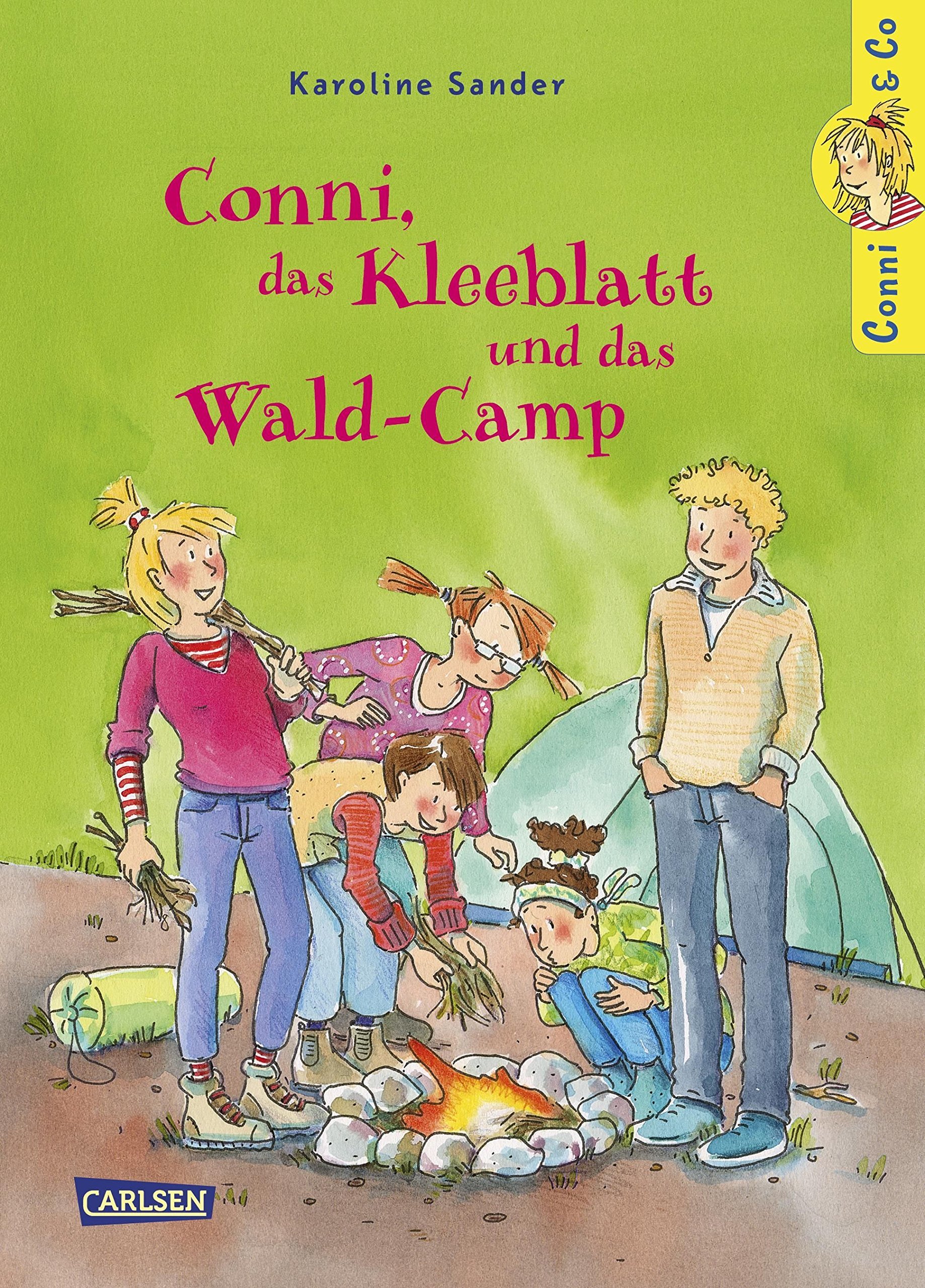 Conni, das Kleeblatt und das Wald-Camp book cover