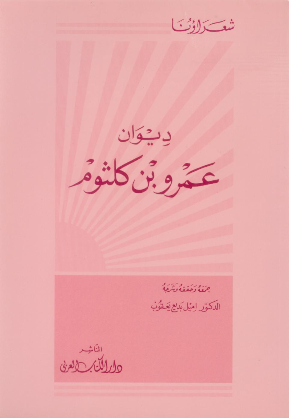 ديوان عمرو بن كلثوم book cover