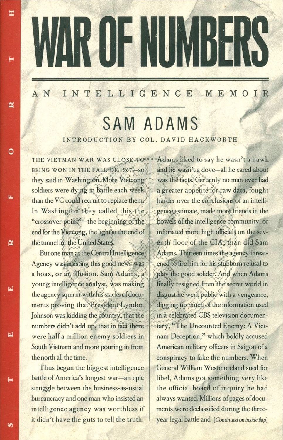 War Of Numbers: An Intelligence Memoir