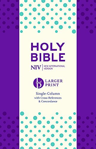 Niv Larger Print Compact Single Column Reference Bible Hardback By