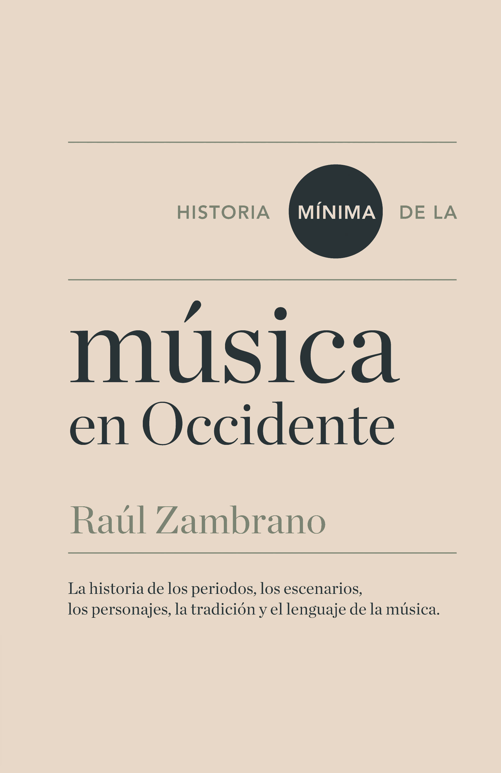 Historia mínima de la música en occidente book cover