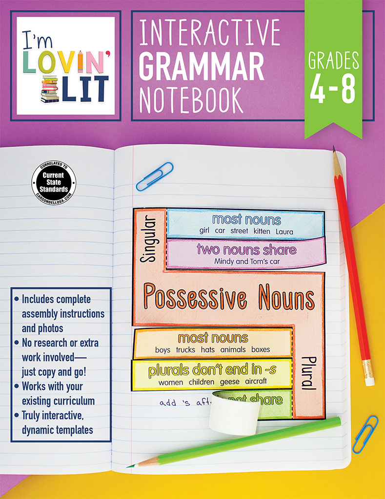I’m Lovin’ Lit – Interactive Grammar Notebook, Resource Book for Grades ...
