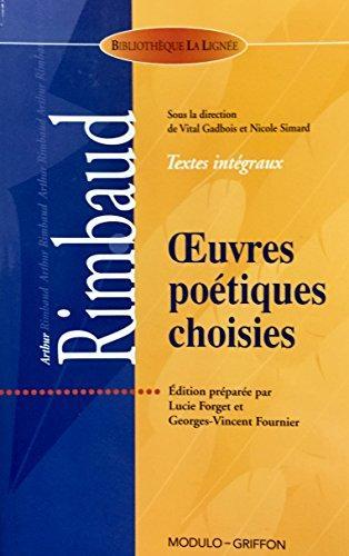 BLL OEUVRES POETIQUES CHOISIES RIMBAUD book cover