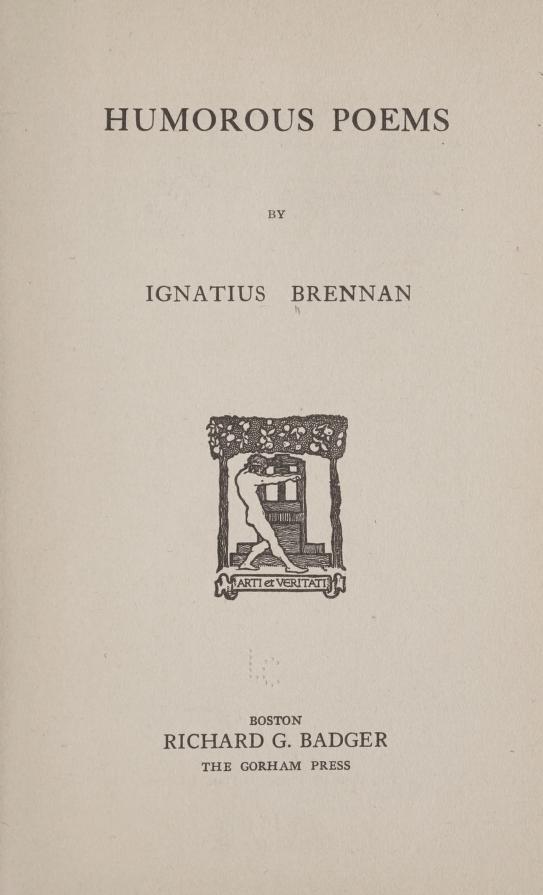 Humorous Poems by Ignatius Brennan | Goodreads
