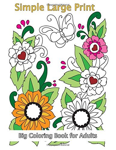 Simple Large Print Big Coloring Book for Adults by Lilt Kids Coloring