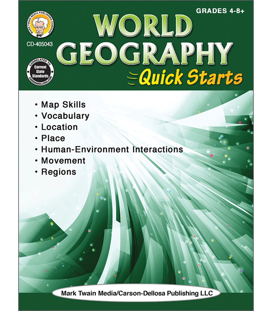 Mark Twain World Geography Quick Starts Workbook by Mark Twain Media