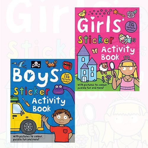 Preschool Sticker Activity Collection 2 Book Bundles Collection By Roger Priddy Girls' Sticker