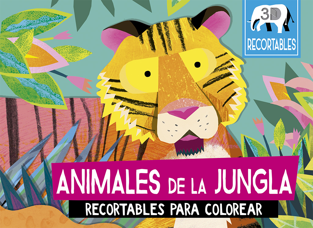 Animales de la jungla. Recortables para colorear by Natasha Durley ...
