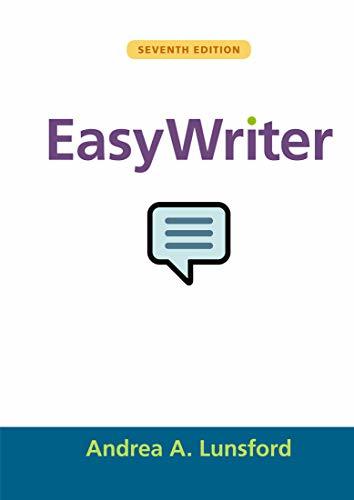 EasyWriter by Andrea A Lunsford Goodreads