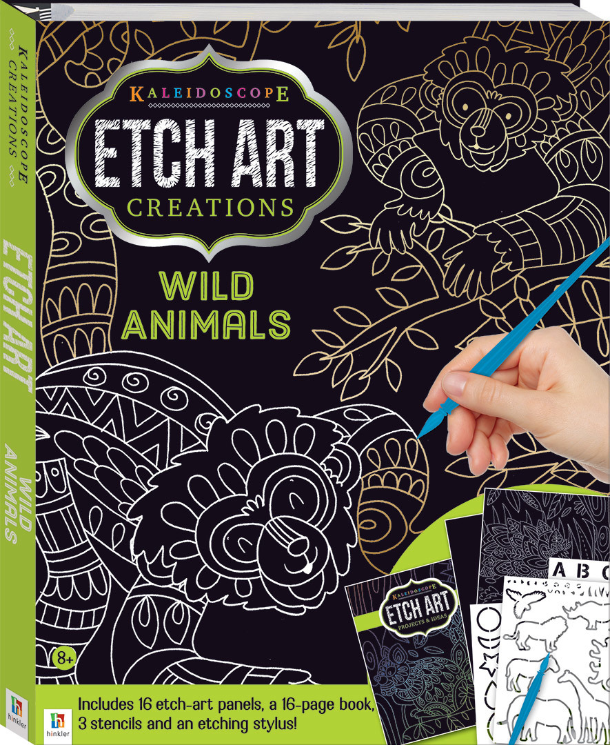 Kaleidoscope Etch Art Creations Wild Animals and More by Hinkler Books
