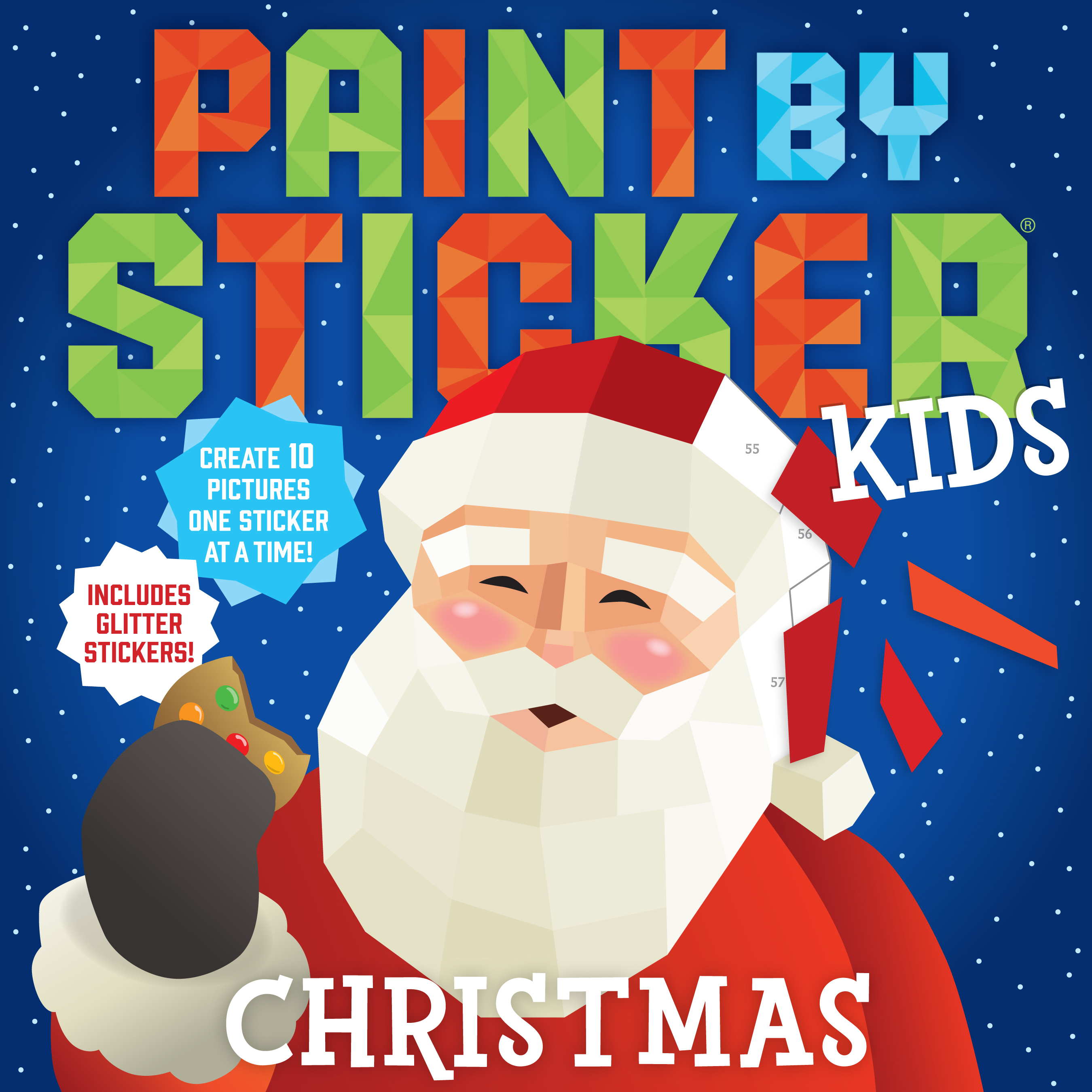 Paint by Sticker Kids Christmas Create 10 Pictures One Sticker at a