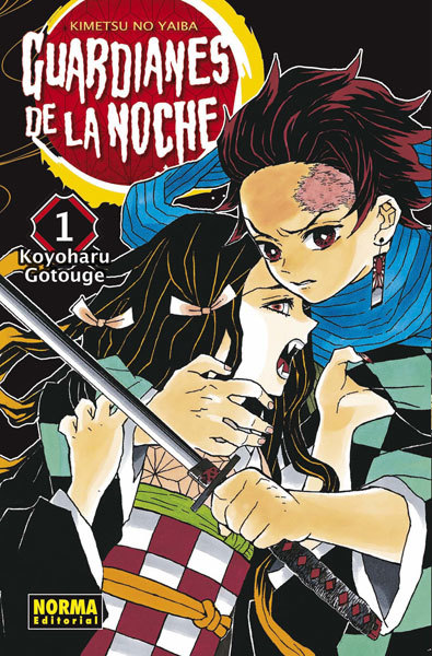 Portada de Reseña #2154 - Guardianes de la noche (#1-2), Koyoharu Gotouge (Kimetsu no Yaiba #1)