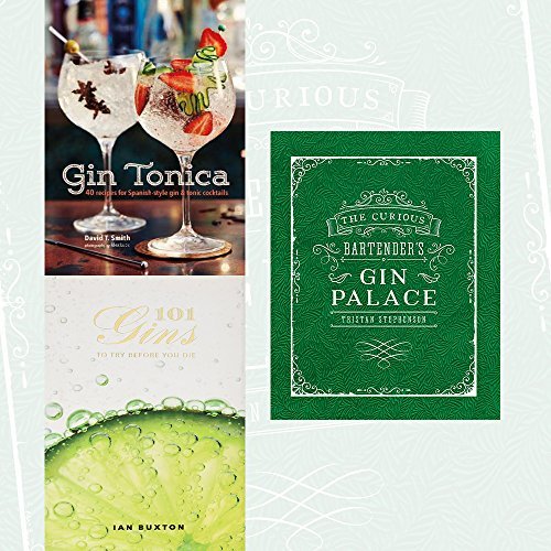 curious bartender's gin palace, gin tonica and 101 gins 3 books