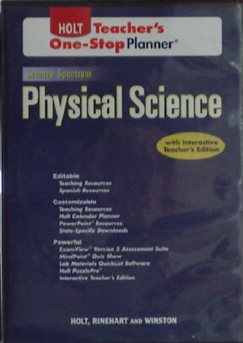 Holt Physical Science, Teacher's One Stop Planner by Holt, Rinehart and ...