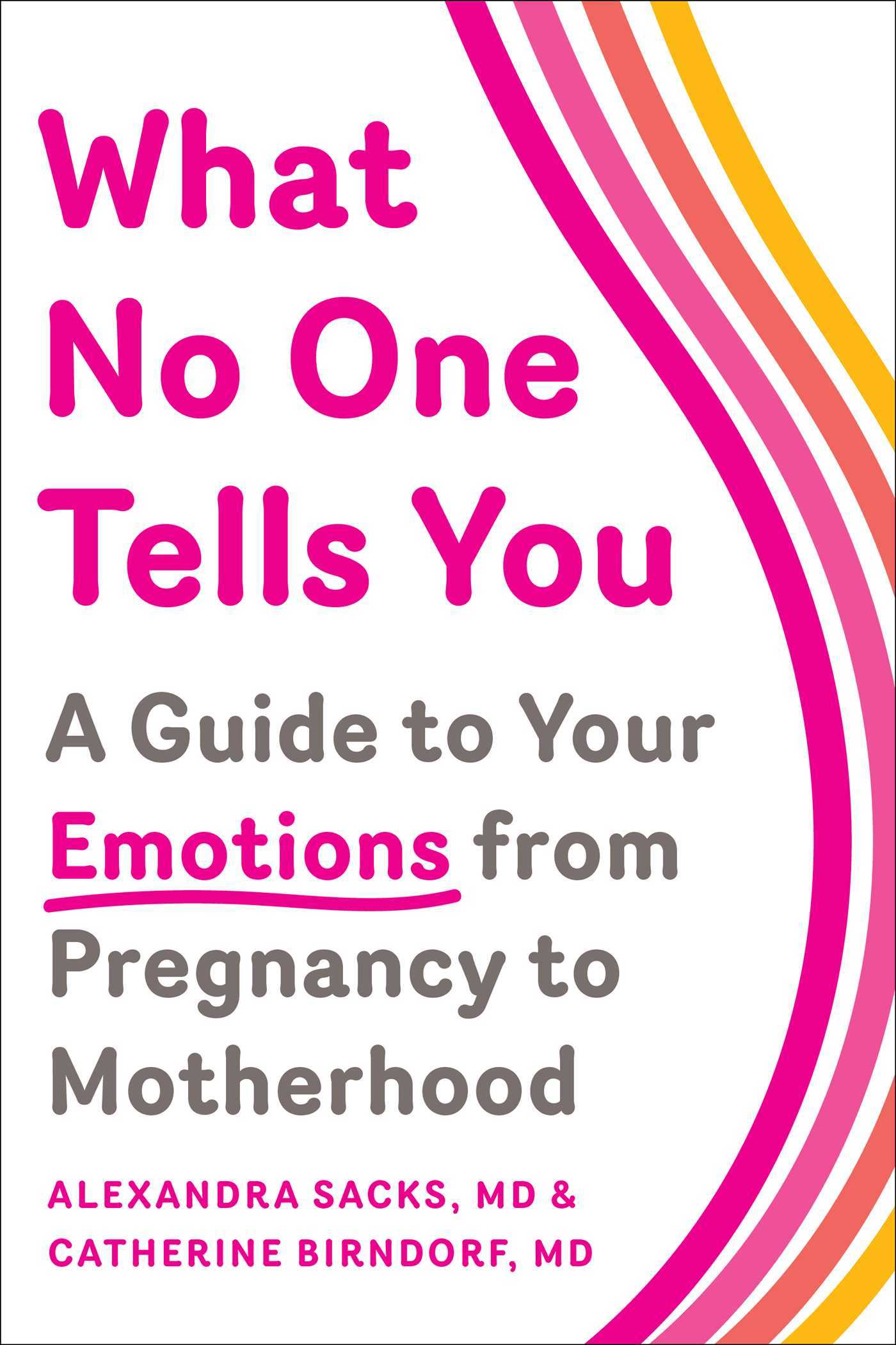 What No One Tells You: A Guide to Your Emotions from Pregnancy to Motherhood by Alexandra Sacks, Catherine Birndorf 