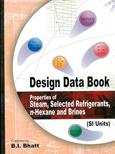 Design Data Book: Properties Of Steam, Selected Refrigerants, N-Hexane ...