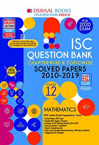 Oswaal ISC Question Bank Class 12 Mathematics Book Chapterwise ...