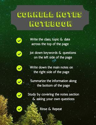 Cornell Notes Notebook: A Better Way Of Taking Notes: Perfect for High ...