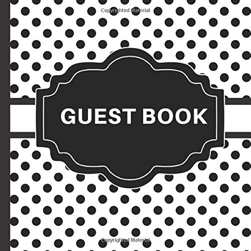 Guest Book Black and White Guest Book Includes Gift Tracker and